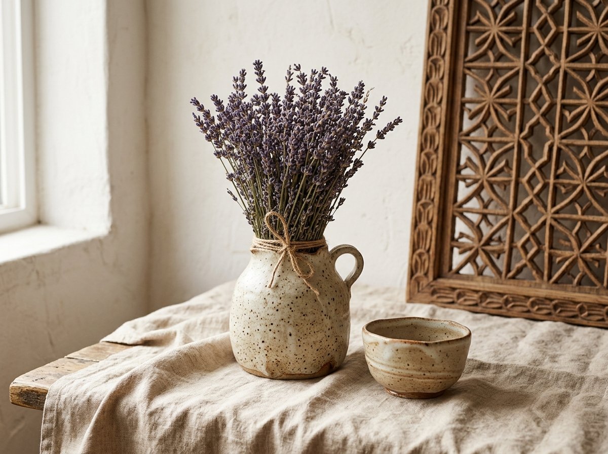 Lavender Speckled Vase